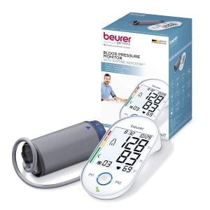 Beurer Upper Arm Blood Pressure Monitor, Blood Pressure Monitor Cuff, Multi-Users & Fully Automatic, Illuminated XL Display, BM55
