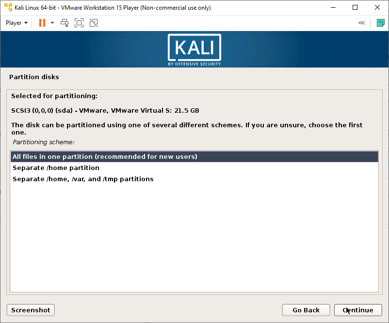 Kali Linux Installer - Partition Disk - All Files in one installer