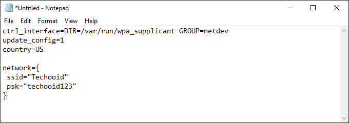 wpa_supplicant.conf file for headless raspberry pi setup
